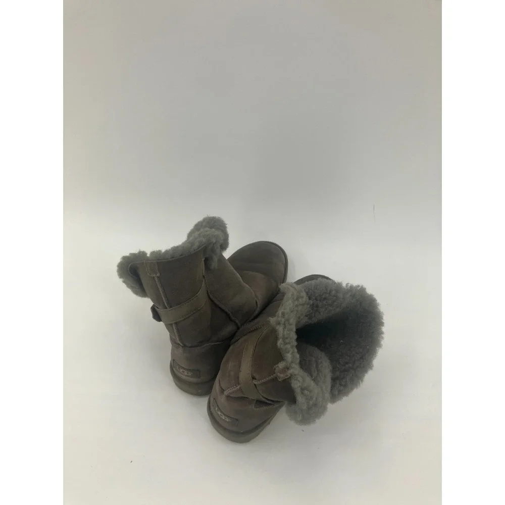 UGG Nash 1012446 Winter Boots Womens‎ US 9 Gray Round Toe Sheepskin Lined Cozy